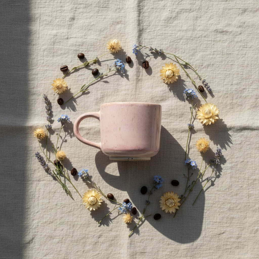 Espressokop – flat lay